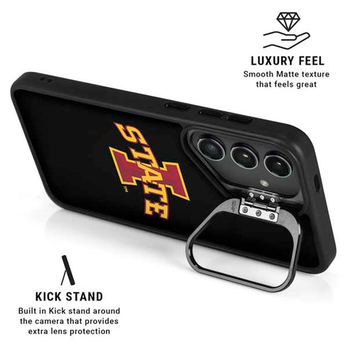 Iowa State University Primary Logo Black Galaxy S24 Plus Kickstand Case