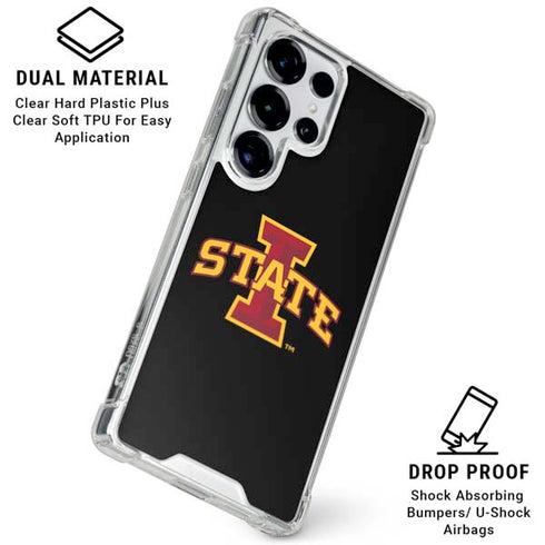Iowa State University Primary Logo Black Galaxy S25 Ultra Clear Case