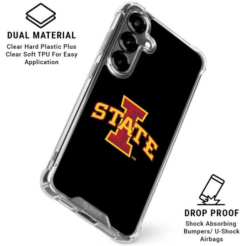Iowa State University Primary Logo Black Galaxy S26 Clear Case