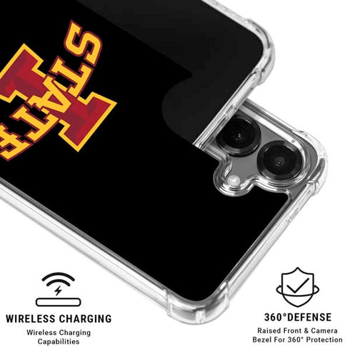 Iowa State University Primary Logo Black Galaxy S26 Plus Clear Case