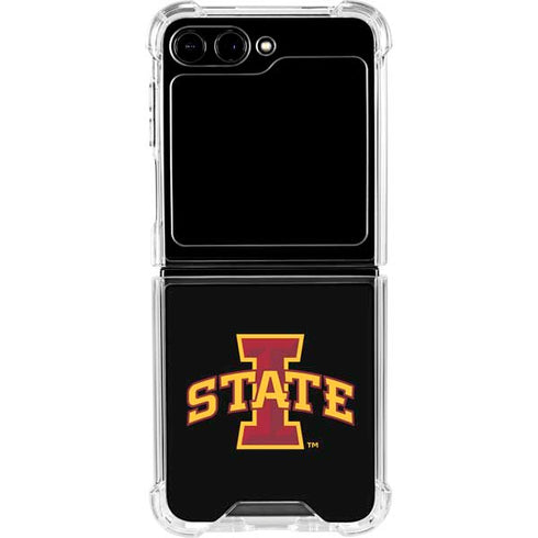 Iowa State University Primary Logo Black Galaxy Z Flip6 Clear Case