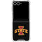Iowa State University Primary Logo Black Galaxy Z Flip7 Clear Case