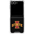 Iowa State University Primary Logo Black Galaxy Z Flip7 Clear Case