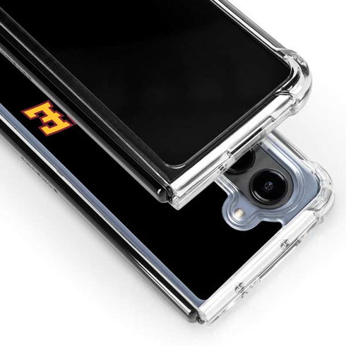 Iowa State University Primary Logo Black Galaxy Z Fold5 5G Clear Case