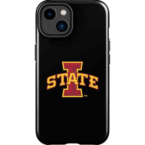 Iowa State University Primary Logo Black iPhone 14 Plus Impact Case