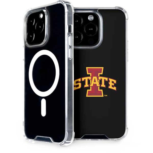 Iowa State University Primary Logo Black iPhone 14 Pro MagSafe Case