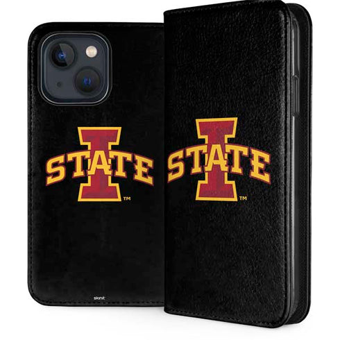 Iowa State University Primary Logo Black iPhone 15 Folio Case