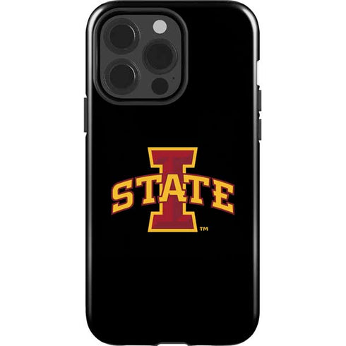 Iowa State University Primary Logo Black iPhone 15 Pro Impact Case