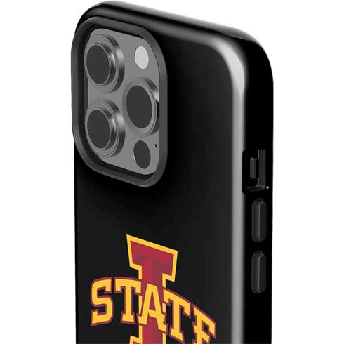 Iowa State University Primary Logo Black iPhone 15 Pro Impact Case