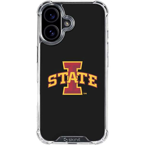 Iowa State University Primary Logo Black iPhone 16 Clear Case
