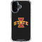 Iowa State University Primary Logo Black iPhone 16 Clear Case