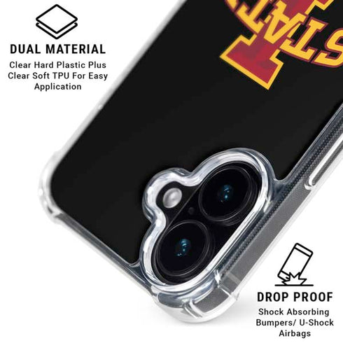 Iowa State University Primary Logo Black iPhone 16 MagSafe Case