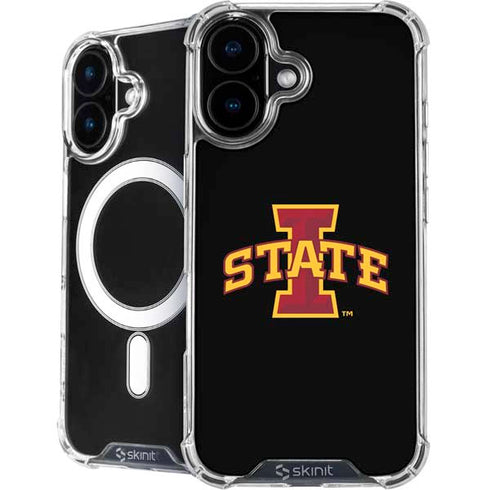 Iowa State University Primary Logo Black iPhone 16 Plus MagSafe Case