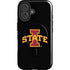 Iowa State University Primary Logo Black iPhone 16 Plus Magsafe Impact Case