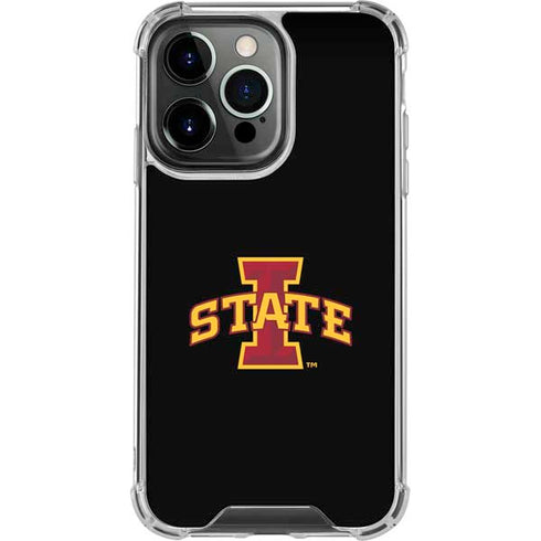 Iowa State University Primary Logo Black iPhone 16 Pro Clear Case