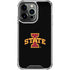 Iowa State University Primary Logo Black iPhone 16 Pro Clear Case