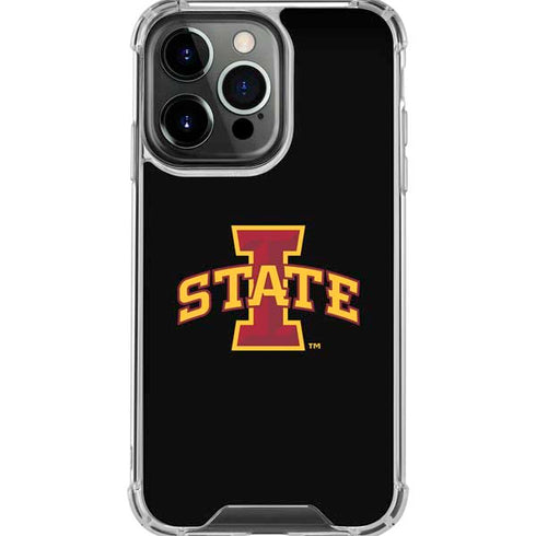 Iowa State University Primary Logo Black iPhone 16 Pro Max Clear Case