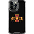 Iowa State University Primary Logo Black iPhone 16 Pro Max Clear Case