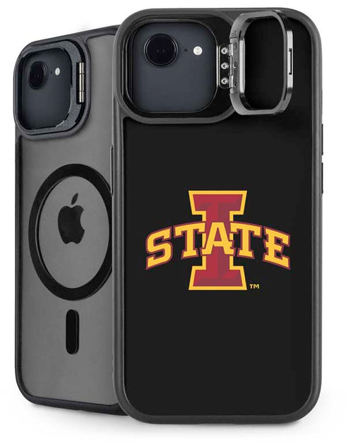 Iowa State University Primary Logo Black iPhone 16e Kickstand Case