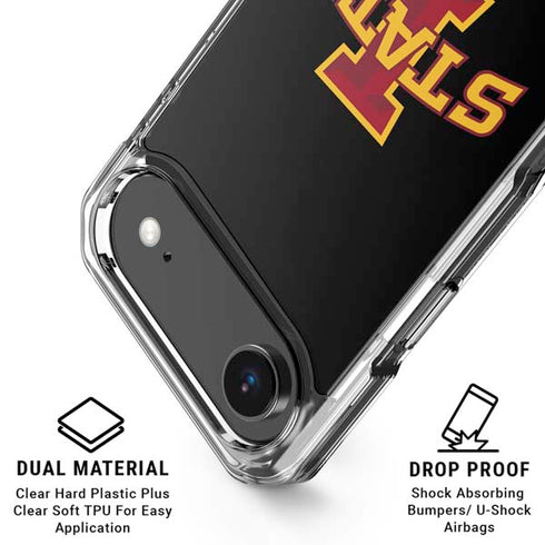 Iowa State University Primary Logo Black iPhone 17 Air Clear Case