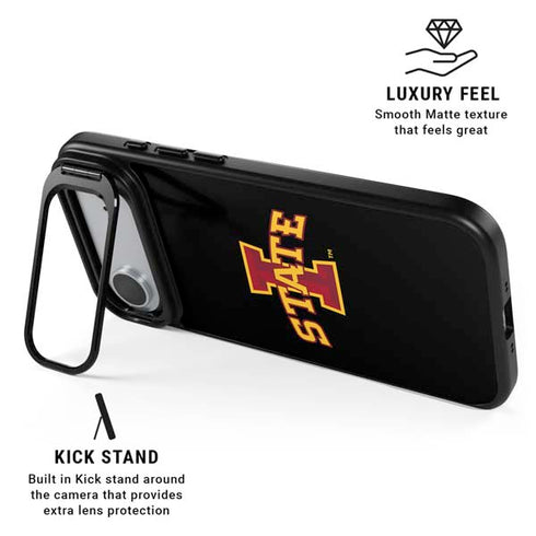 Iowa State University Primary Logo Black iPhone 17 Air Kickstand Case
