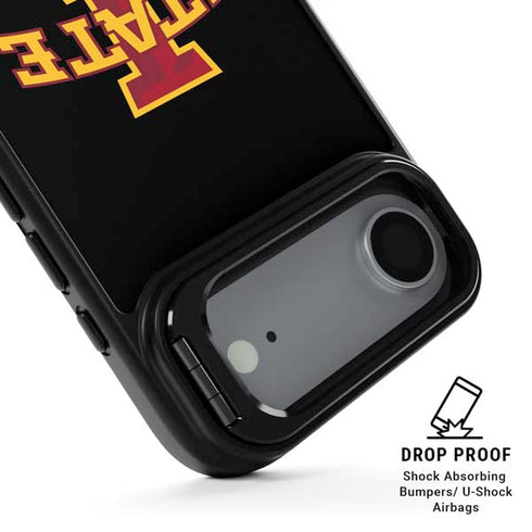 Iowa State University Primary Logo Black iPhone 17 Air Kickstand Case