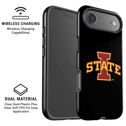 Iowa State University Primary Logo Black iPhone 17 Air Magsafe Impact Case