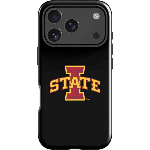 Iowa State University Primary Logo Black iPhone 17 Pro Impact Case