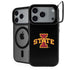 Iowa State University Primary Logo Black iPhone 17 Pro Kickstand Case