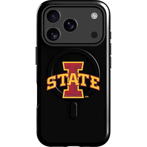 Iowa State University Primary Logo Black iPhone 17 Pro Magsafe Impact Case