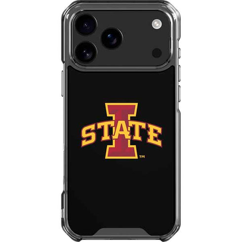 Iowa State University Primary Logo Black iPhone 17 Pro Max Clear Case