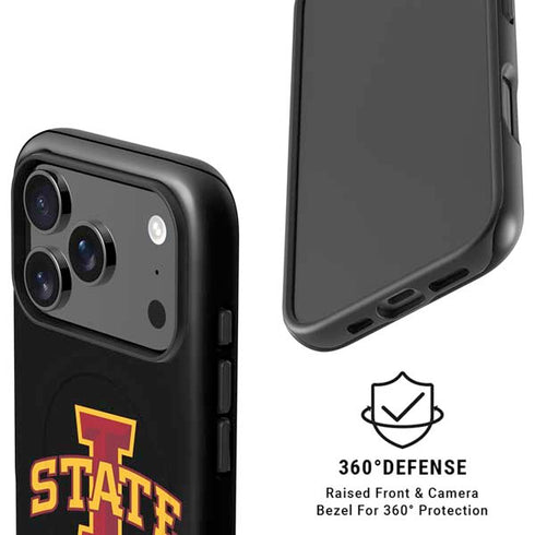 Iowa State University Primary Logo Black iPhone 17 Pro Max Magsafe Impact Case