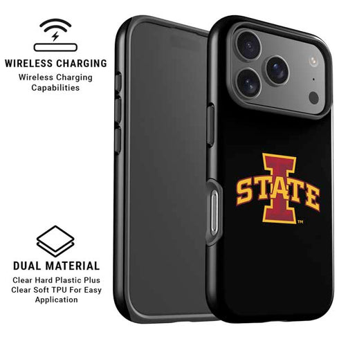 Iowa State University Primary Logo Black iPhone 17 Pro Max Magsafe Impact Case