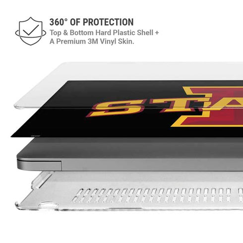 Iowa State University Primary Logo Black MacBook Cases