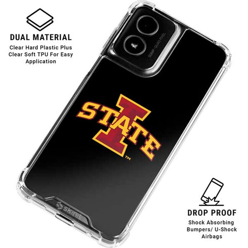 Iowa State University Primary Logo Black Moto G Power 5G (2024) Clear Case