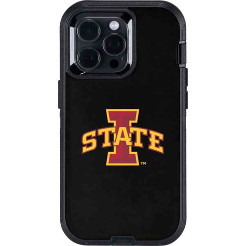 Iowa State University Primary Logo Black Otterbox Defender iPhone Skin
