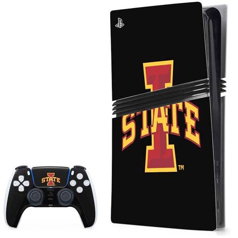 Iowa State University Primary Logo Black PS5 Pro Bundle Skin