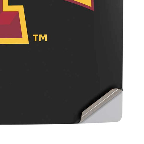 Iowa State University Primary Logo Black PS5 Pro Disk Console Skin