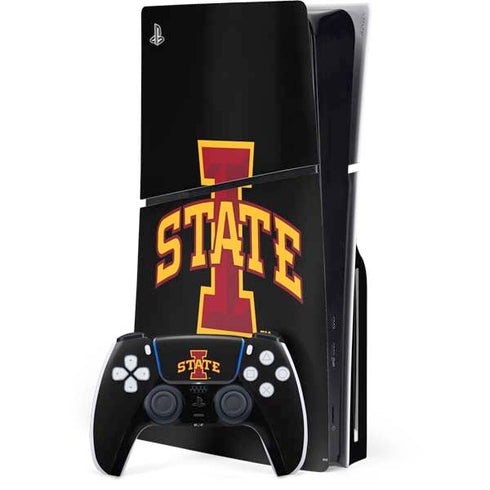 Iowa State University Primary Logo Black PlayStation PS5 Skins