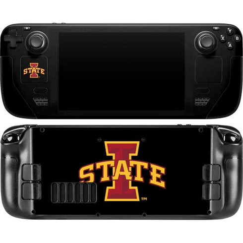 Iowa State University Primary Logo Black Steam Deck Handheld Gaming Computer OLED Skin