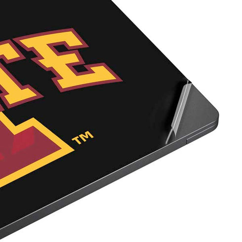 Iowa State University Primary Logo Black Surface Laptop 7 13.8in Skin