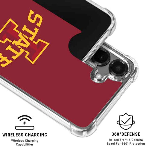 Iowa State University Primary Logo Galaxy S26 Plus Clear Case