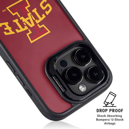 Iowa State University Primary Logo iPhone 15 Pro Max Kickstand Case