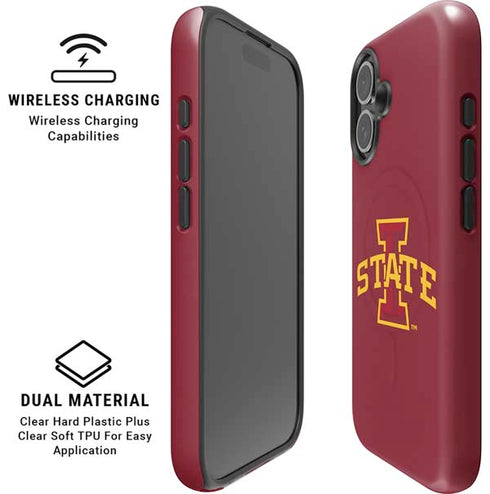 Iowa State University Primary Logo iPhone 16 Magsafe Impact Case