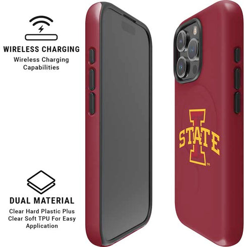 Iowa State University Primary Logo iPhone 16 Pro Max Magsafe Impact Case