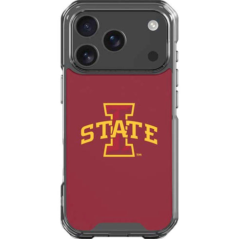Iowa State University Primary Logo iPhone 17 Pro Clear Case