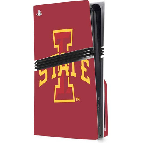 Iowa State University Primary Logo PS5 Pro Disk Console Skin