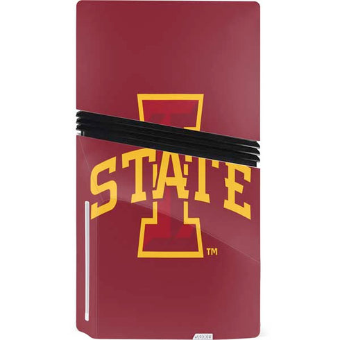 Iowa State University Primary Logo PS5 Pro Disk Console Skin