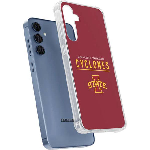 Iowa State University Athletic Text Galaxy A35 5G Clear Case