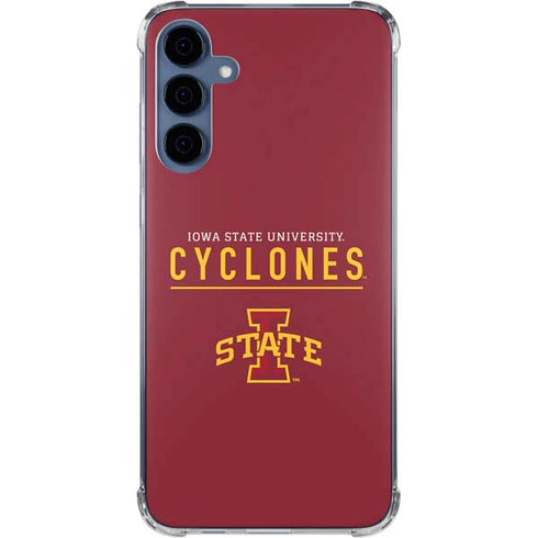Iowa State University Athletic Text Galaxy A55 5G Clear Case
